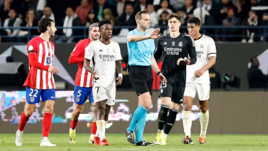 بطاقات حمراء في ديربي ريال مدريد وأتلتيكو